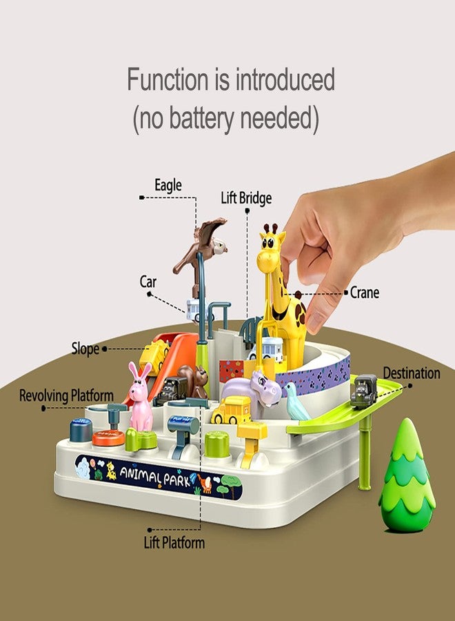 Ferthor Fun Car Rescue Adventure Toys for Boys - Race Tracks with Zoo Ramp & 3 Mini Cars for 3-6 Year Olds - Image 4